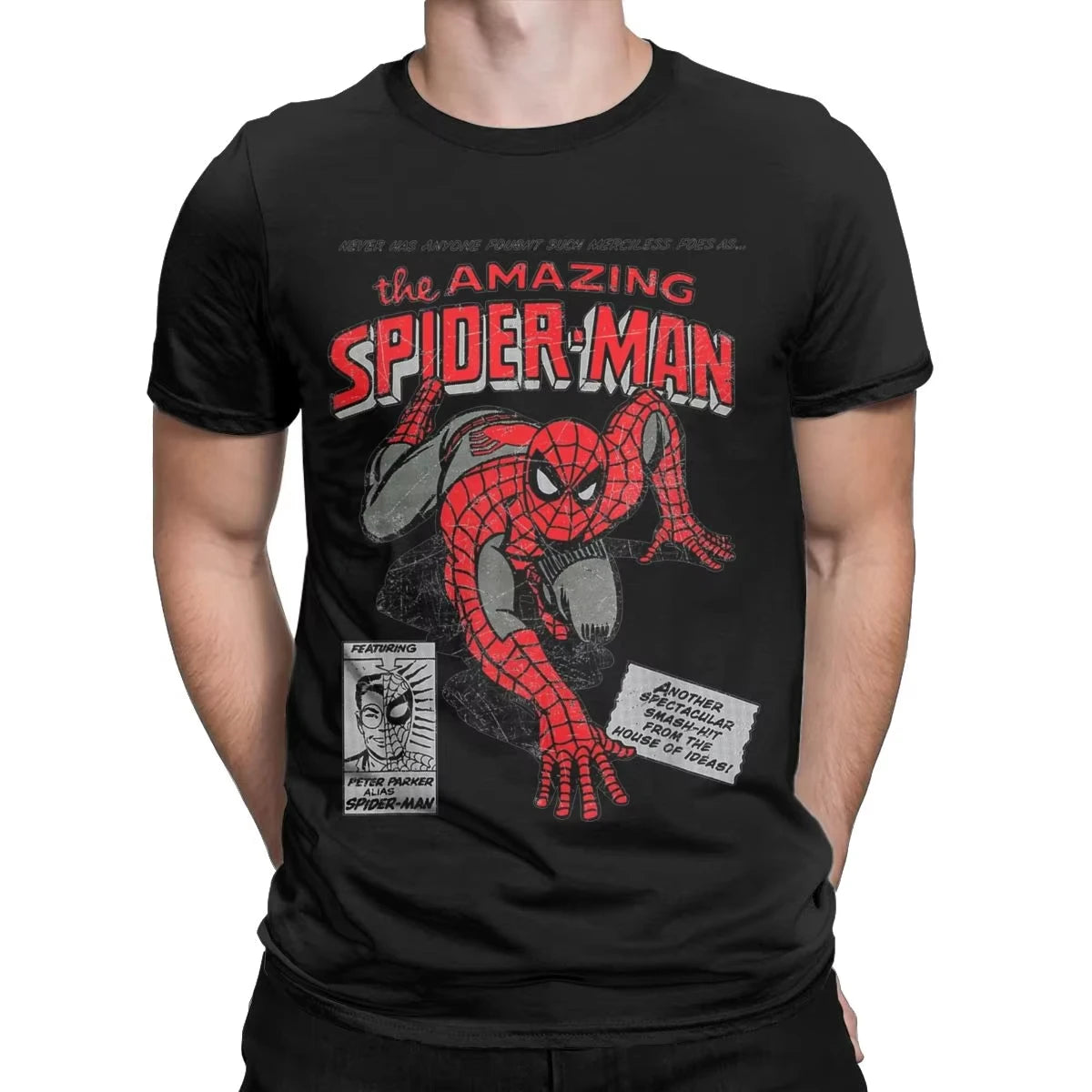 Spider-Man Retro Comic Movie T-Shirt - Image 2