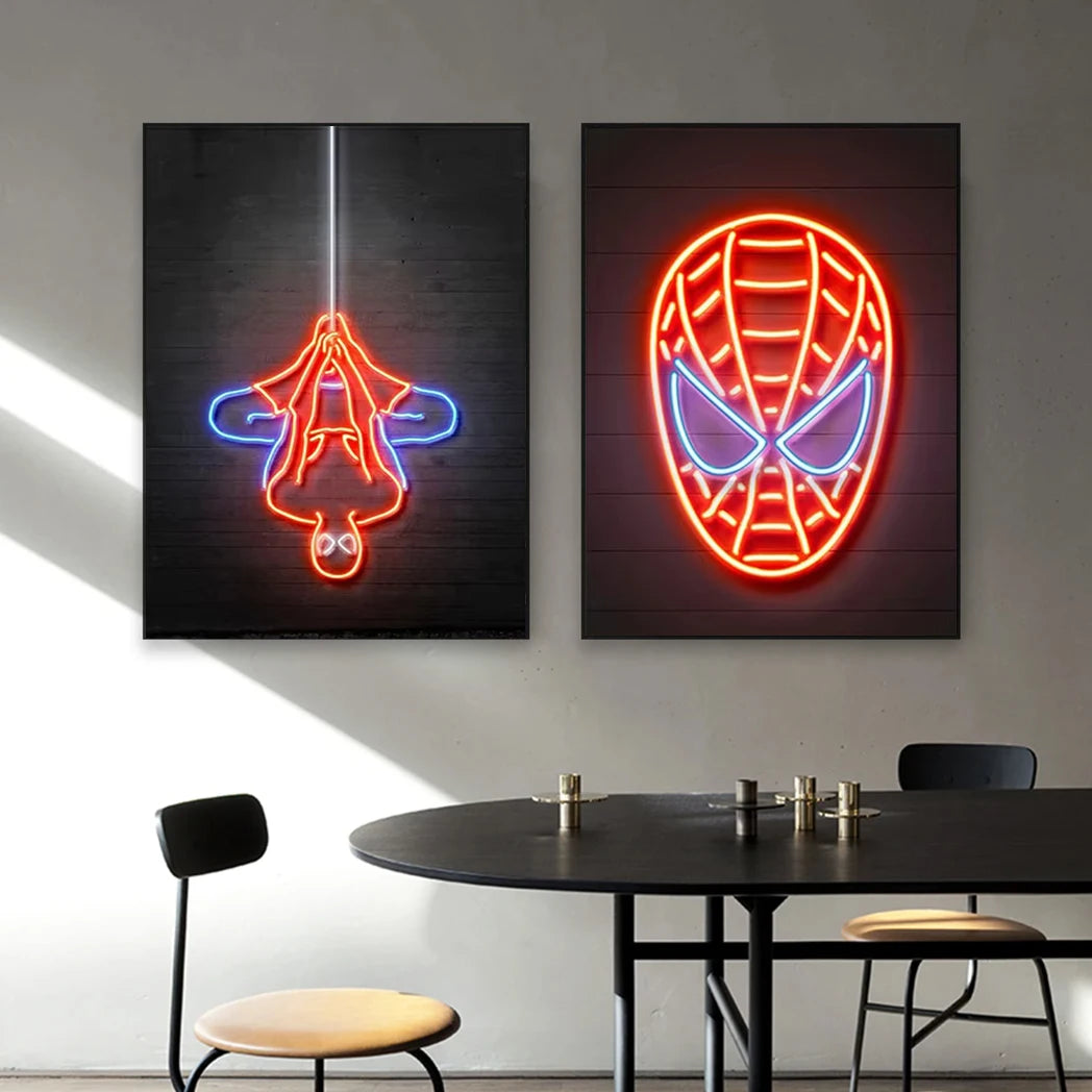 MINISO Disney Neon Marvel Superhero Poster - Image 4