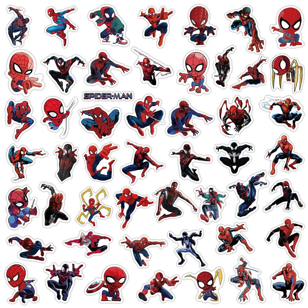 10/50PCS Disney Super Hero Spider-Man Stickers - Image 5