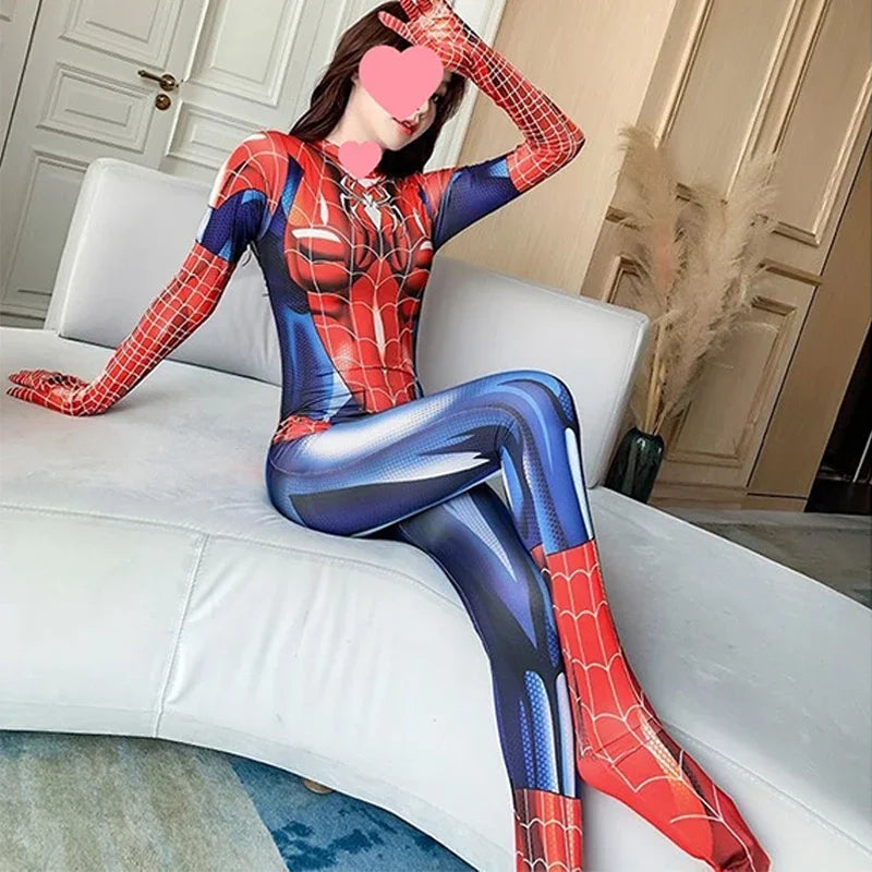 Spider-Man Cosplay Sexy Zentai Bodysuit - Image 6