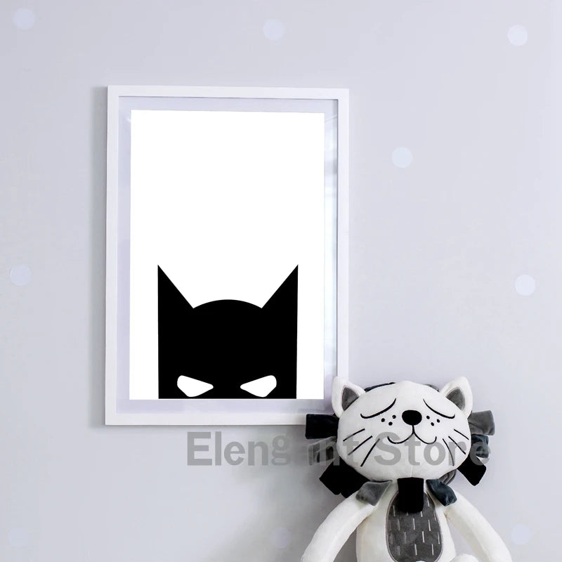 Black and White Spider-Man Superheroes Poster - Image 4