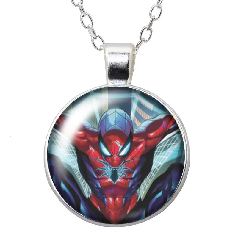 Spider-Man Cartoon Glass Pendant Necklace - Image 9