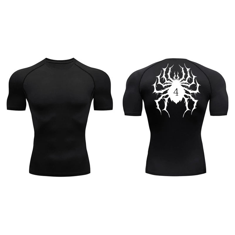 Spider Print Compression Shirts for Men - Image 11