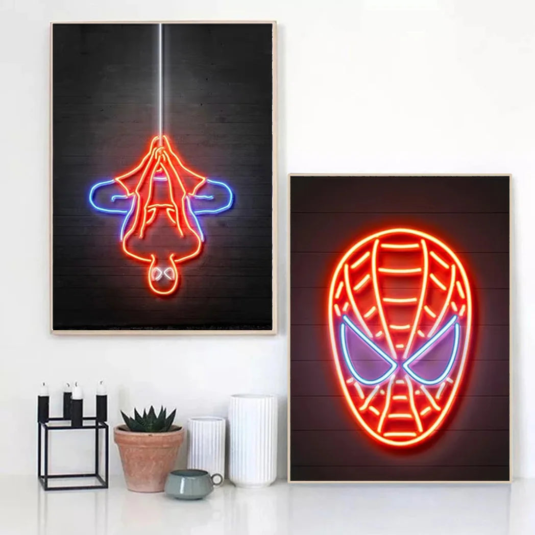 MINISO Disney Neon Marvel Superhero Poster - Image 6