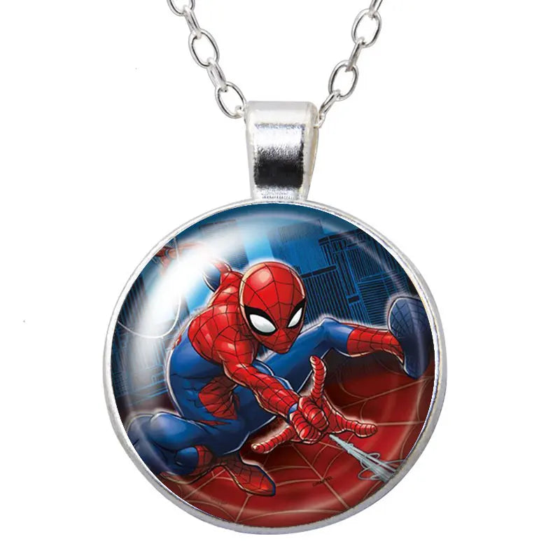 Spider-Man Cartoon Glass Pendant Necklace - Image 19