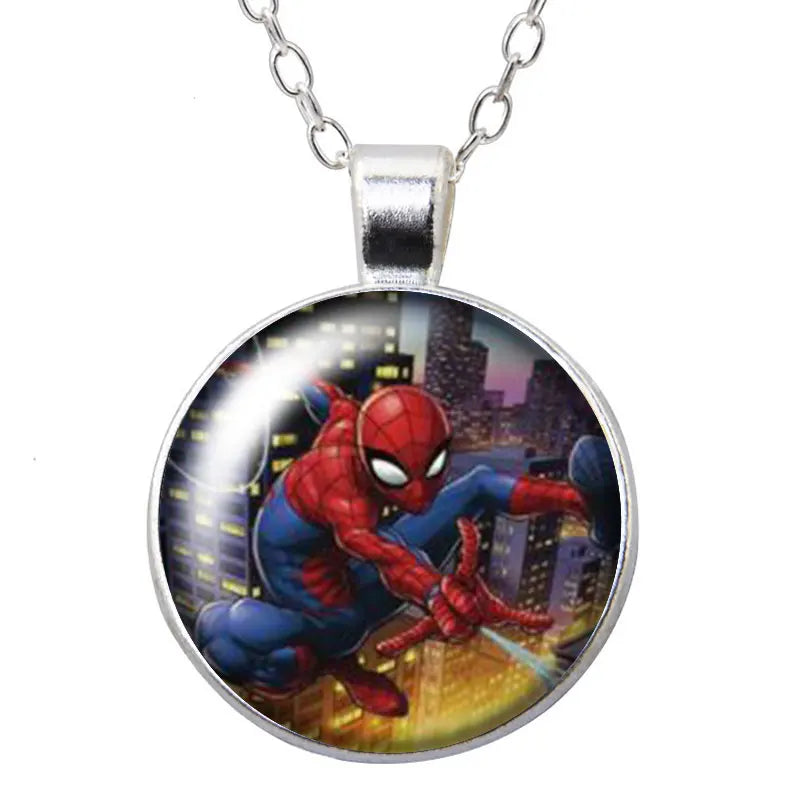 Spider-Man Cartoon Glass Pendant Necklace - Image 14