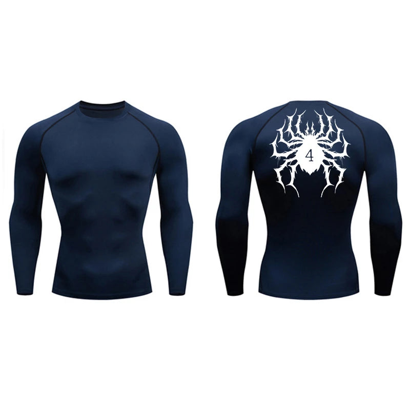 Spider Print Compression Shirts for Men - Image 16
