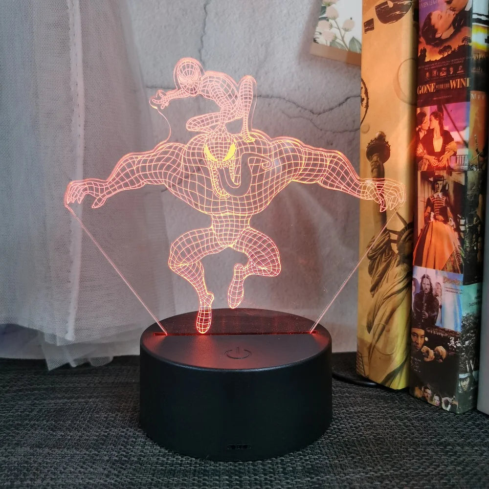 Spider-Man & Venom 3D Acrylic Night Light - Image 5