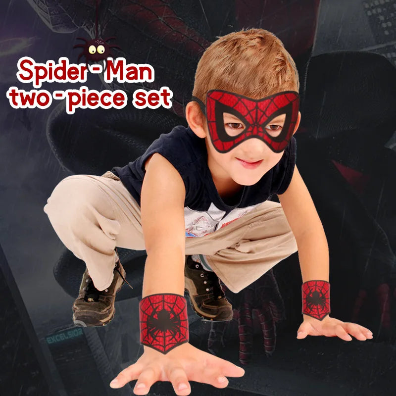 Kids Superhero Spider-Man Mask + Wrist Guard Set