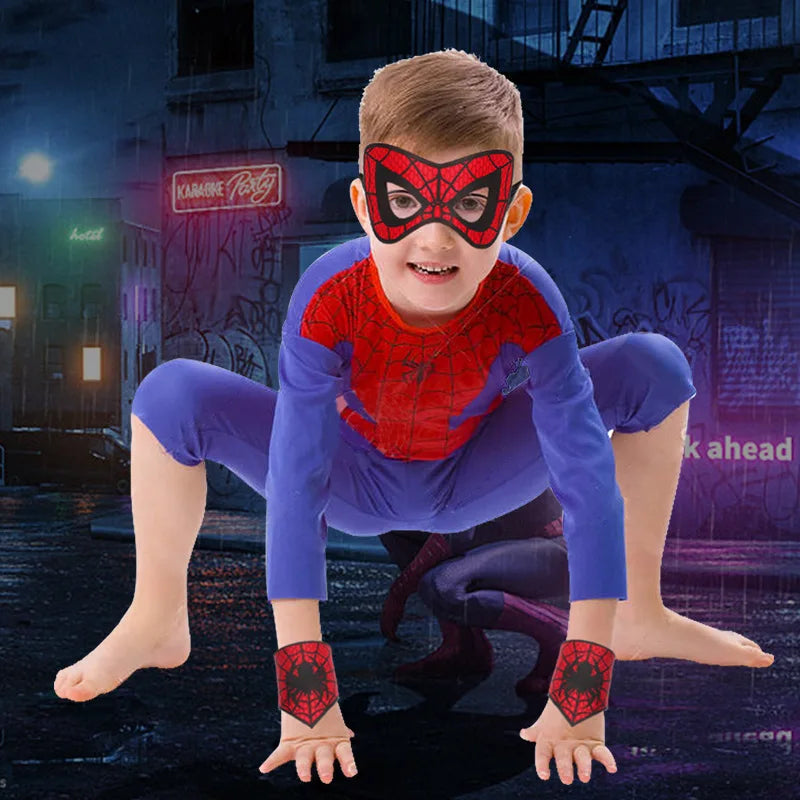 Kids Superhero Spider-Man Mask + Wrist Guard Set - Image 4