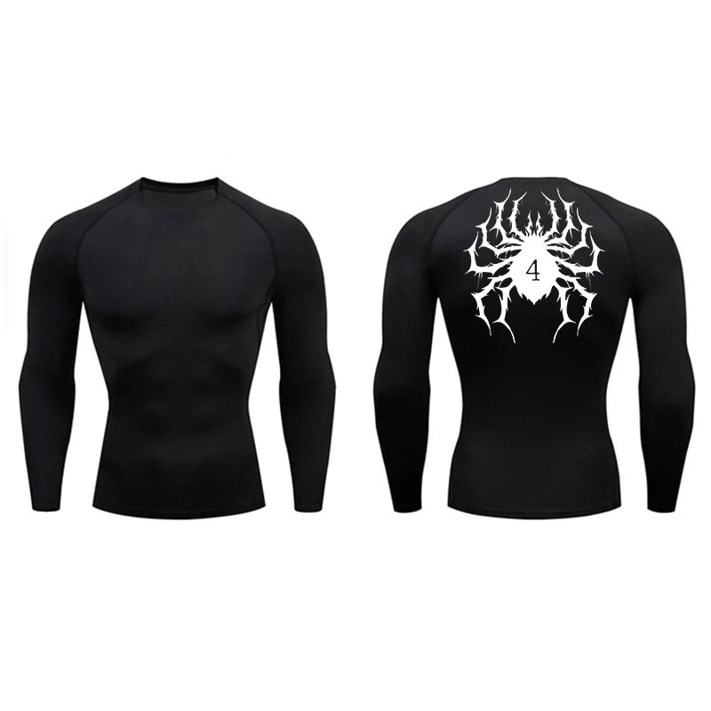 Spider Print Compression Shirts for Men - Image 9