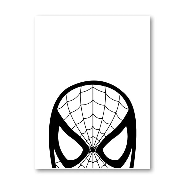 Black and White Spider-Man Superheroes Poster - Image 9