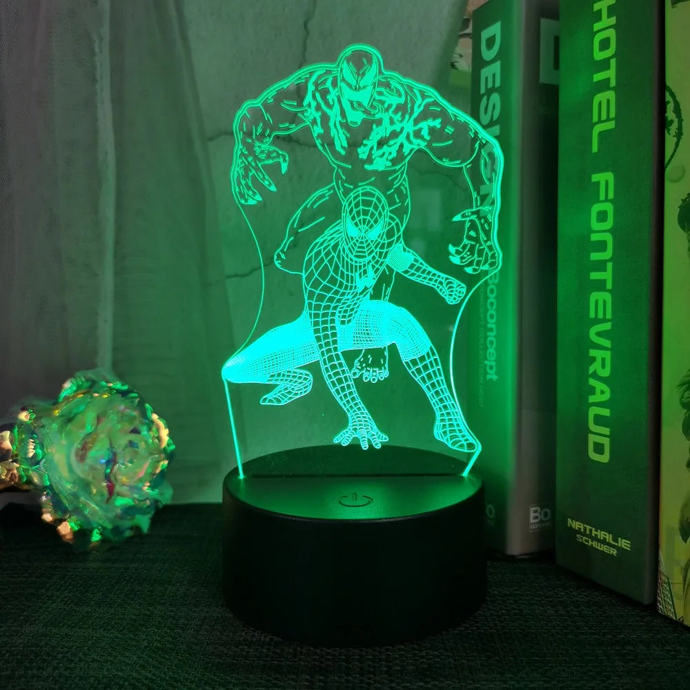 Spider-Man & Venom 3D Acrylic Night Light - Image 3