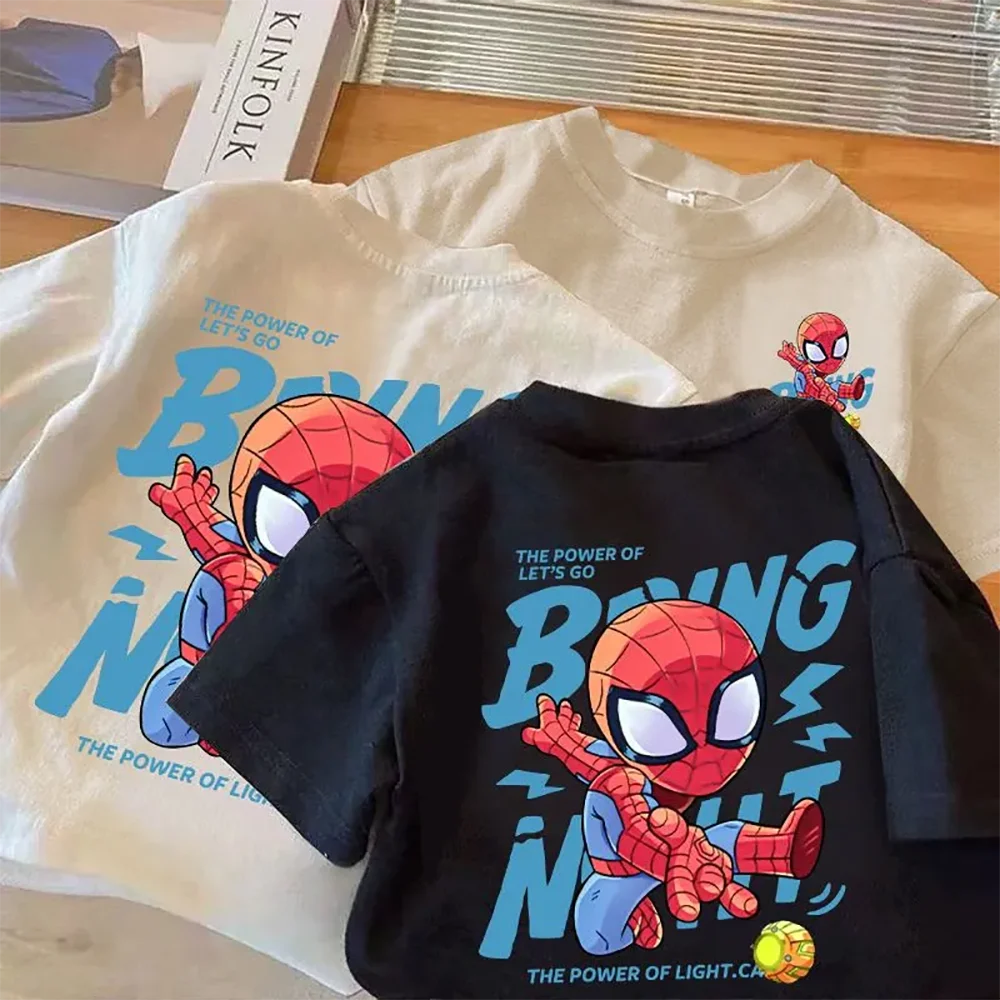 New Summer Spider-Man Cartoon T-Shirt - Image 4