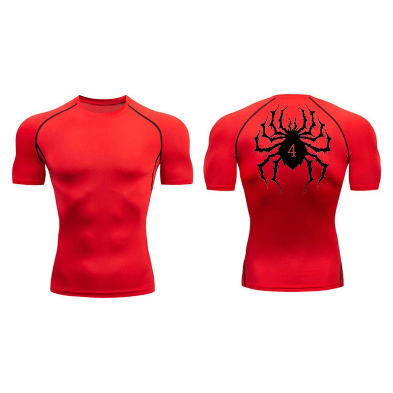 Spider Print Compression Shirts for Men - Image 8
