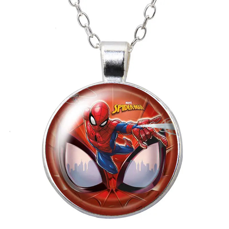 Spider-Man Cartoon Glass Pendant Necklace - Image 22