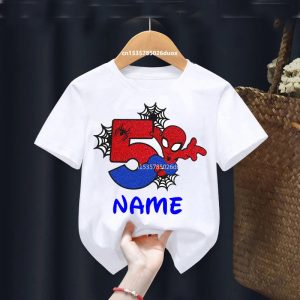 Personalized Marvel Spider-Man Birthday T-Shirt