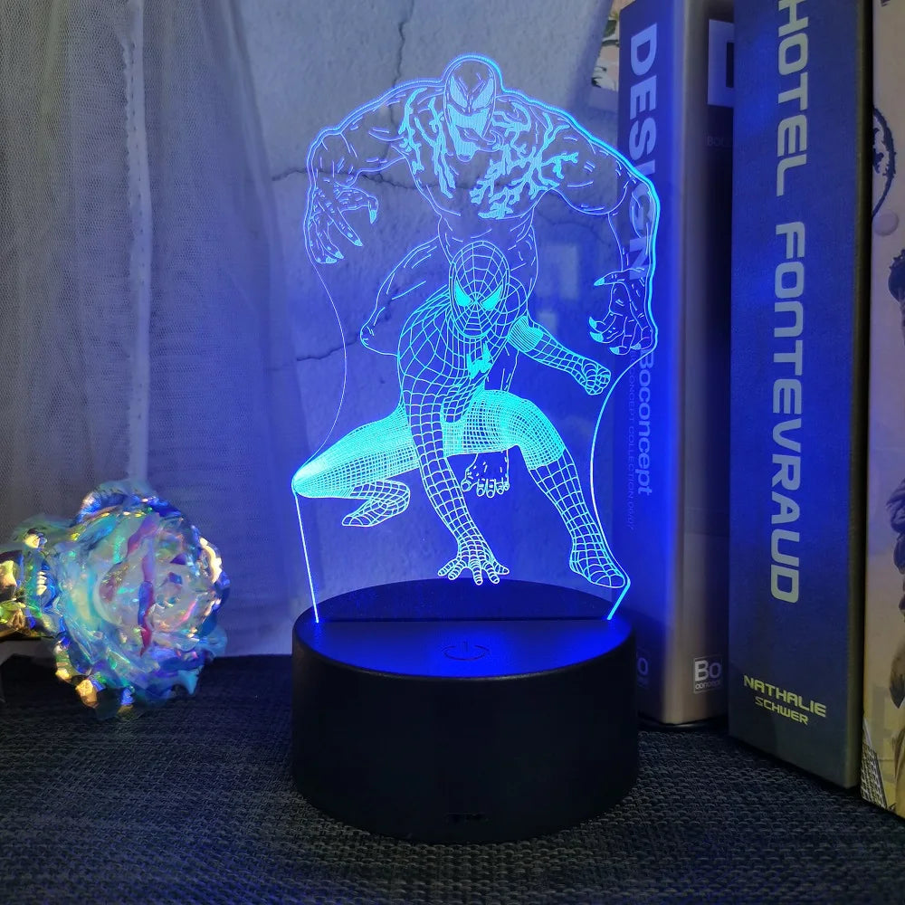 Spider-Man & Venom 3D Acrylic Night Light - Image 2